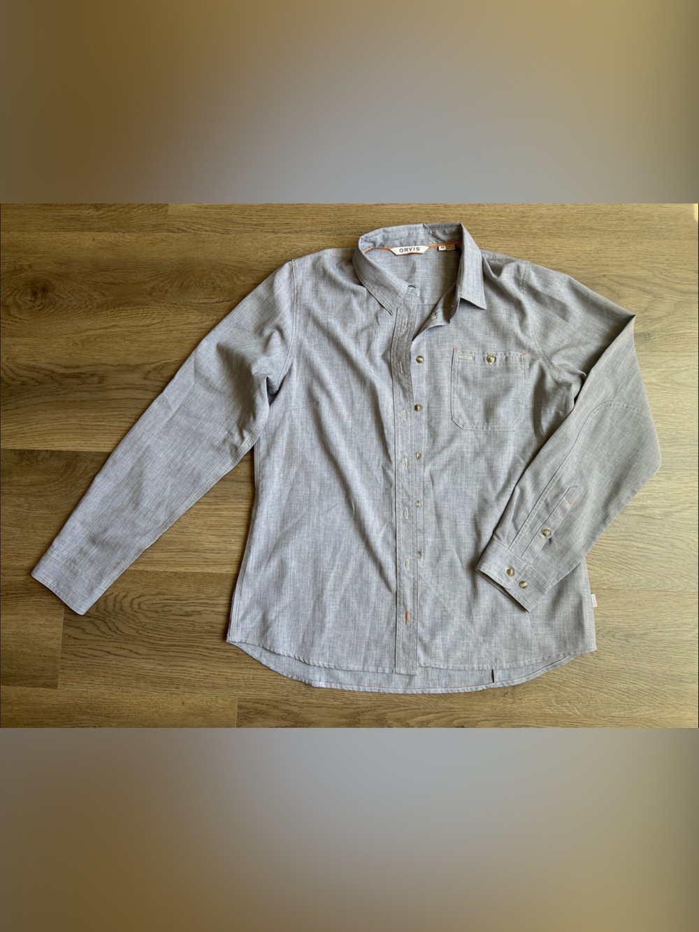 Orvis Light Purple Tech Chambray Work Shirt